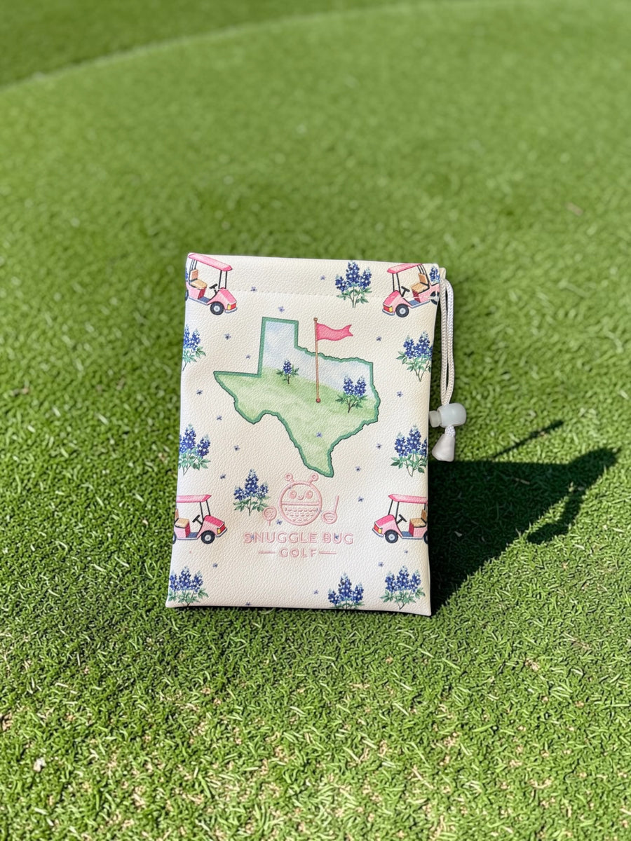 Texas Bloom Drawstring Golf Pouch