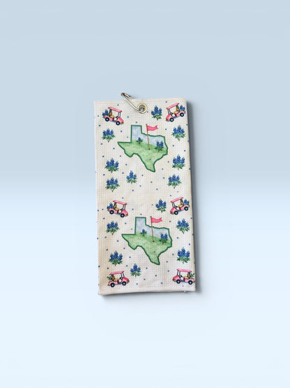 Texas Bloom Golf Towel
