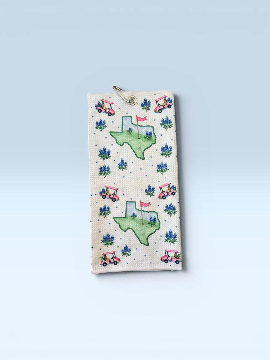 Texas Bloom Golf Towel